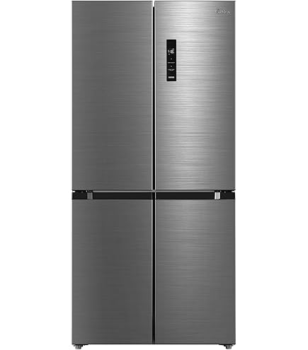 Haier HRF-700TS Four-Door T-Door Refrigerator, 610L Gross / 585L Net Capacity, Twin Inverter Compressor, No Frost Cooling, HCS Fresh Drawer, My Zone, Platinum Inox