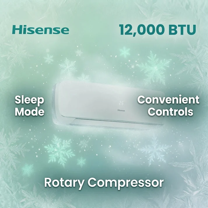 Hisense 1 Ton Rotary Split Air Conditioner, AS-12CR4SYRCA00 4