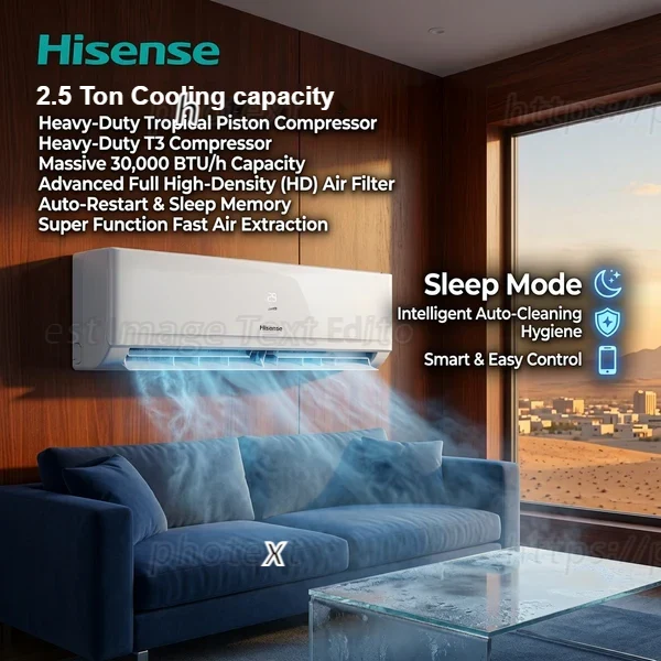 Hisense 2.5 Ton T3 Piston Air Conditioner, AS-30CT4FDKDA03 3