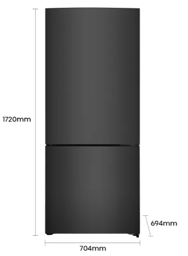 Hisense 417 Liter Bottom Mount Refrigerator Freezer, Inverter Compressor, Color Black Model – RB15N6FBX1