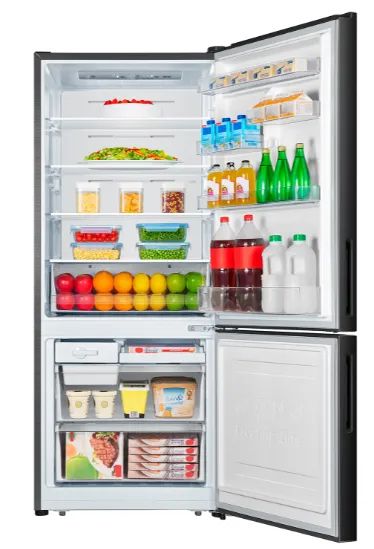 Hisense 417 Liter Bottom Mount Refrigerator Freezer, Inverter Compressor, Color Black Model – RB15N6FBX1 3