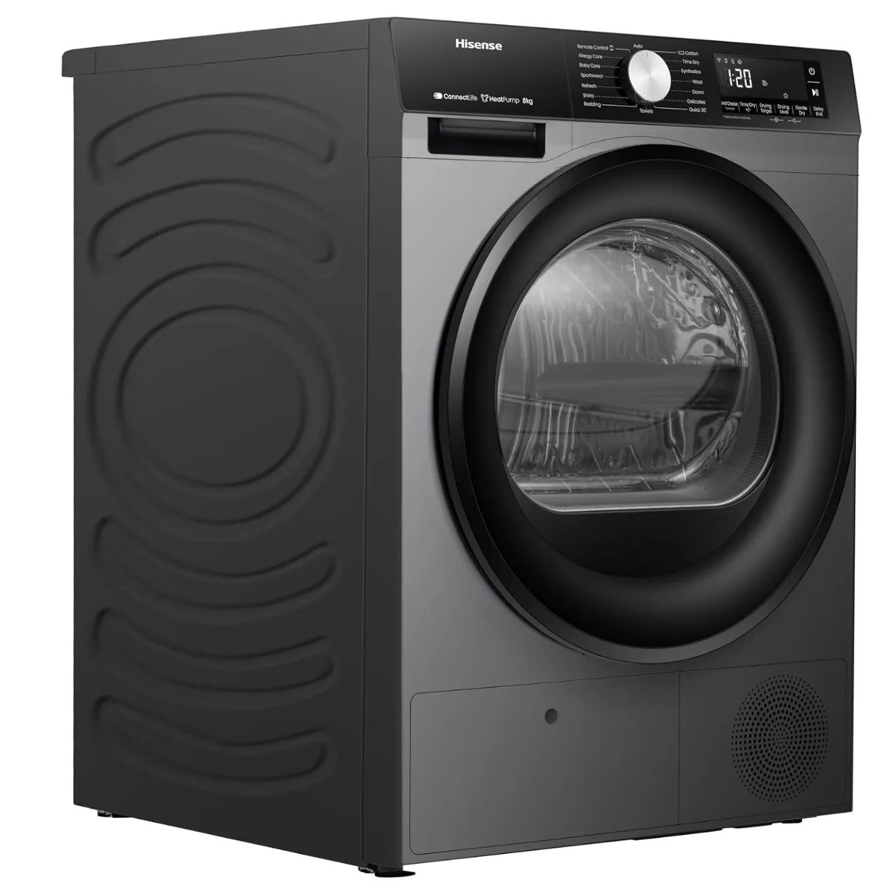 Hisense 8 kg Heat Pump Dryer, 15 Programs, Auto Dry, ConnectLife, Smart Link, Quick Wash, Pause & Add - DH3S802BT2