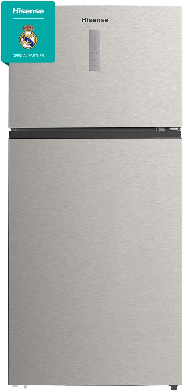 Hisense 830L Gross / 635L Net Top Mount Double Door Refrigerator, Inverter Compressor, Total No Frost, Multi Air Flow, Precise Electronic Temperature Control, Super Cool, Twist Ice Maker, Adjustable Glass Shelves, Fresh Crisper, Elegant Inox – RT3N635NAD4