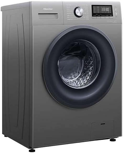 Hisense 9kg Fully Automatic Front Load Washing Machine, 1400 RPM, 16 Programs, Quick Wash 15-Minute Cycle, Snowflake Drum, Pause and Add, Drum Clean, Child Lock, Delay End, Digital LED Display, Titanium Grey – WFKV9014T