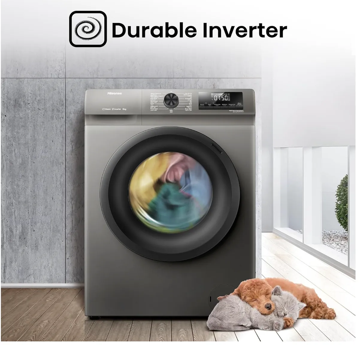 Hisense Front Loading Washing Machine, Free Standing, 6Kg, 1000 RPM, Wfvc6010T, Vc Series"Min 1 year manufacturer warranty" 5