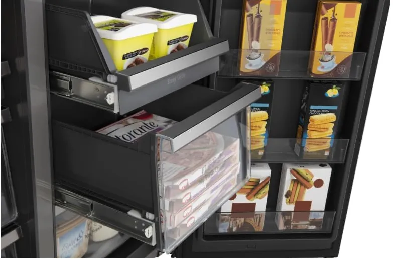 Hisense New Edition 4 French Doors, Bottom Freezer with Ice Maker & Water Dispenser, Mate Black Color RQ760N4IF1 5