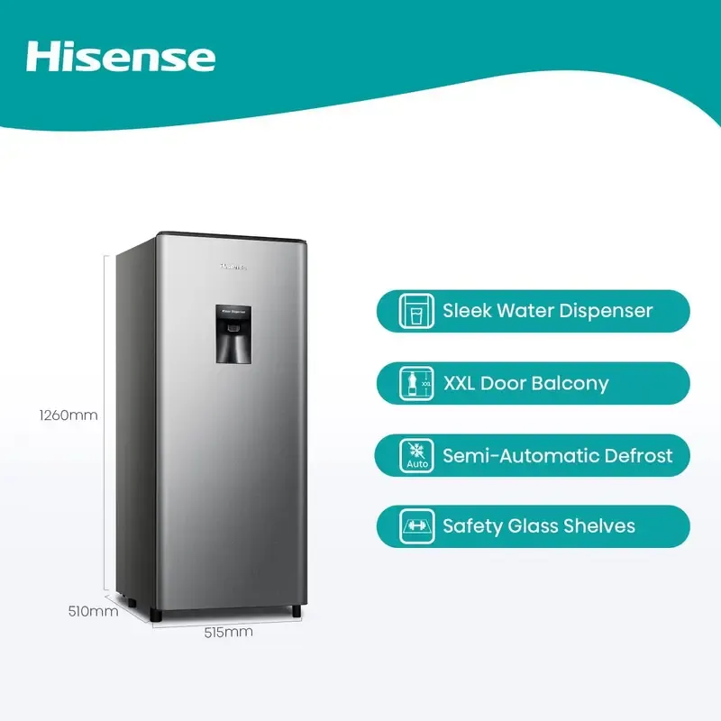 Hisense S-Door with Water Dispenser Refrigerator – RR233N4WSU 2