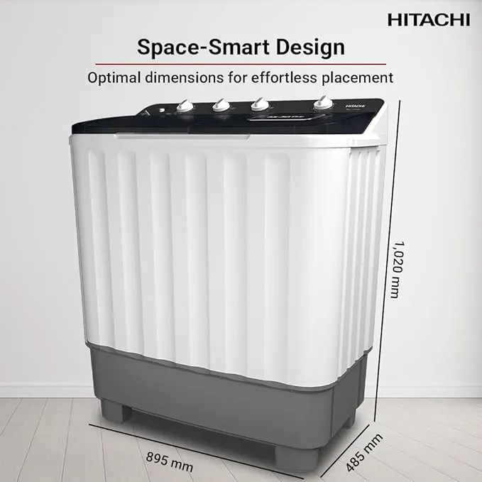 Hitachi 12KG Twin Tub Washing Machine – LTT12JWTMRG 3