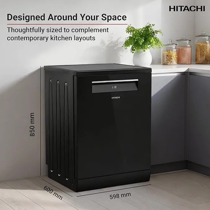 Hitachi 15PC/8 Program Dishwasher – HDF-F158CVGB 5