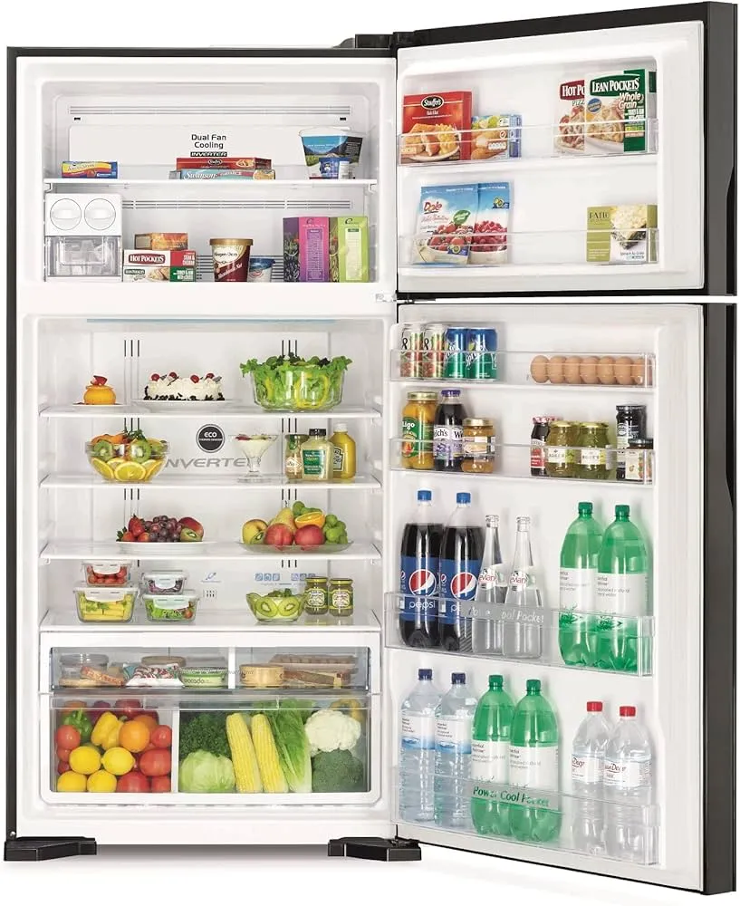 Hitachi 820L Gross Top Mount Double Door Premium Refrigerator RV820PUK1KBSL (Brilliant Silver) 3