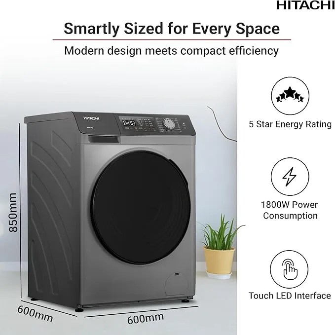 Hitachi 8KG Front Load Washing Machine – BD-802HVOS 3