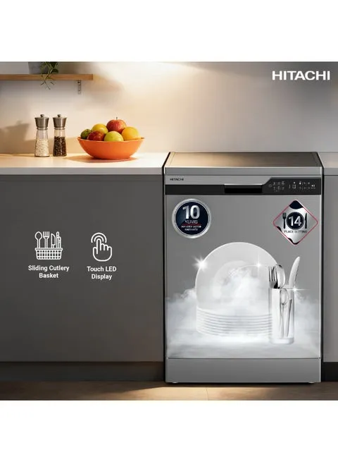 Hitachi Freestanding Dishwasher – HDF-F146VS (Inox) 2