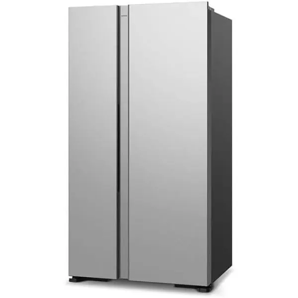 Hitachi RSX700GPUK0GS Side-by-Side Refrigerator, 700L Gross Capacity, Inverter Compressor, Dual Fan Cooling, Tank-Type Ice & Water Dispenser, Quick Freeze, Touch Control, Glass Silver