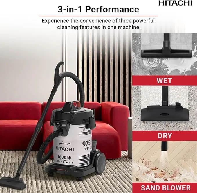 Hitachi W&D Vacuum Cleaner – CV975PWBKGAE 3