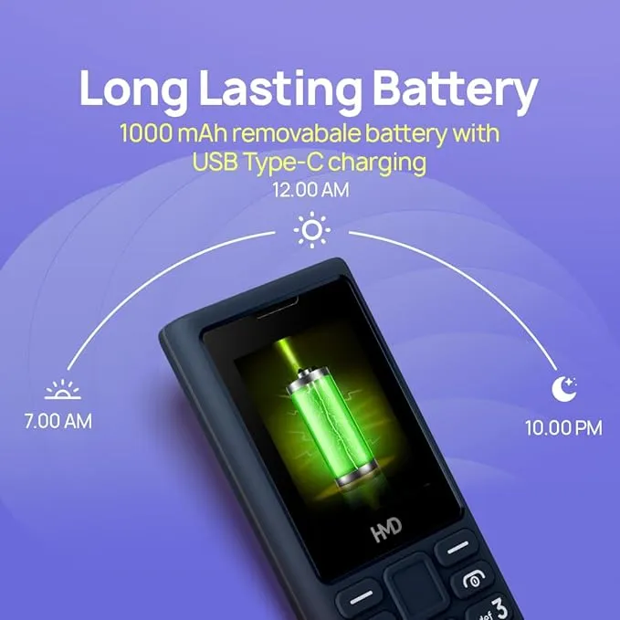HMD 102 4G Feature Phone Dual SIM – 4G LTE Connectivity, Compact Design, Durable Keypad, Long-Lasting Battery, FM Radio 2