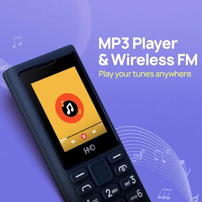 HMD 102 4G Feature Phone Dual SIM – 4G LTE Connectivity, Compact Design, Durable Keypad, Long-Lasting Battery, FM Radio 3