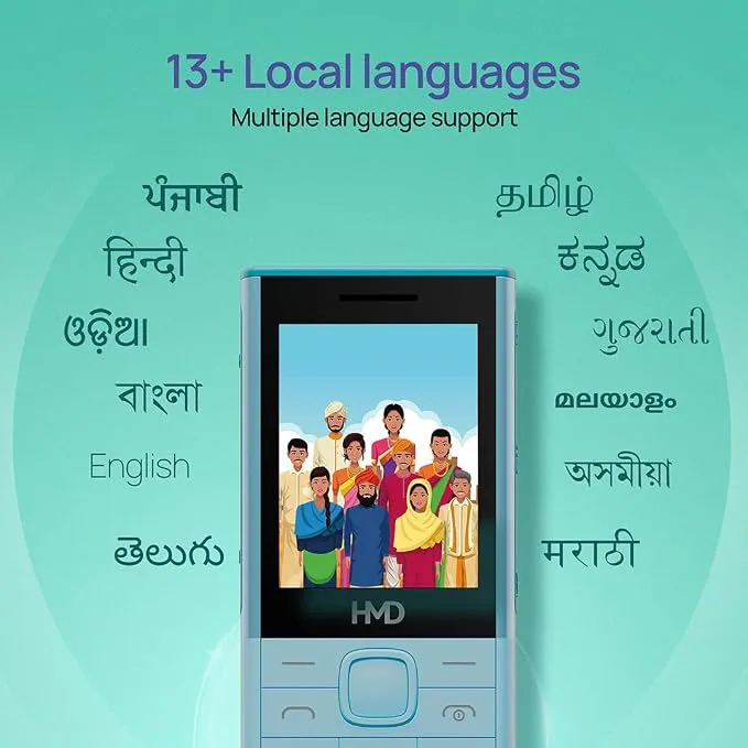 HMD 150 Feature Phone Dual SIM – 2G Connectivity, Large Display, Durable Keypad, MP3 Player, FM Radio, Long-Lasting Battery 3