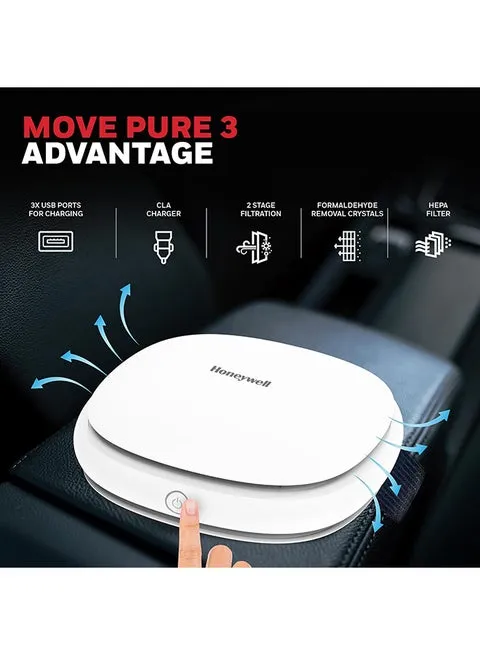 Honeywell Move Pure 3 Car Air Purifier – HC000024/AP/PURE3 (White) 2