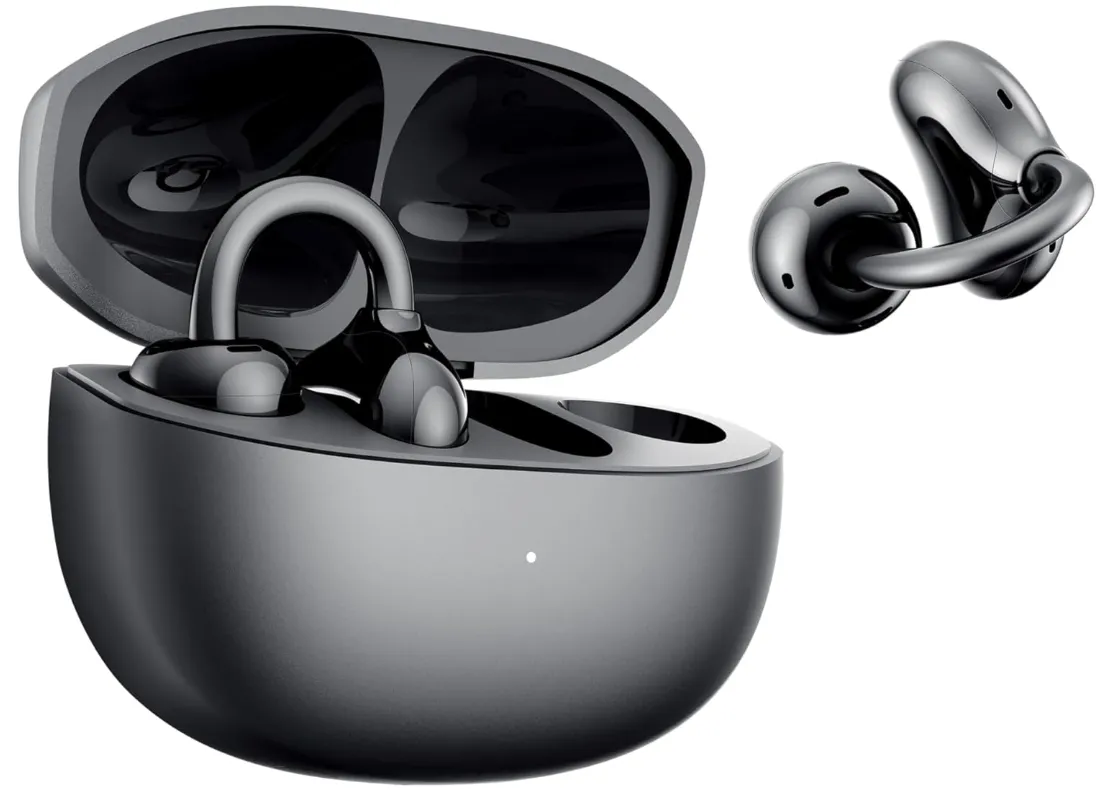 HONOR Choice Earbuds CLIP (2025 Model) Wireless Earphones, Open-Ear Bluetooth Earbuds, Feather-Like Wearing, 36 Hour Long Battery Life, Black (TDRA Version) 3