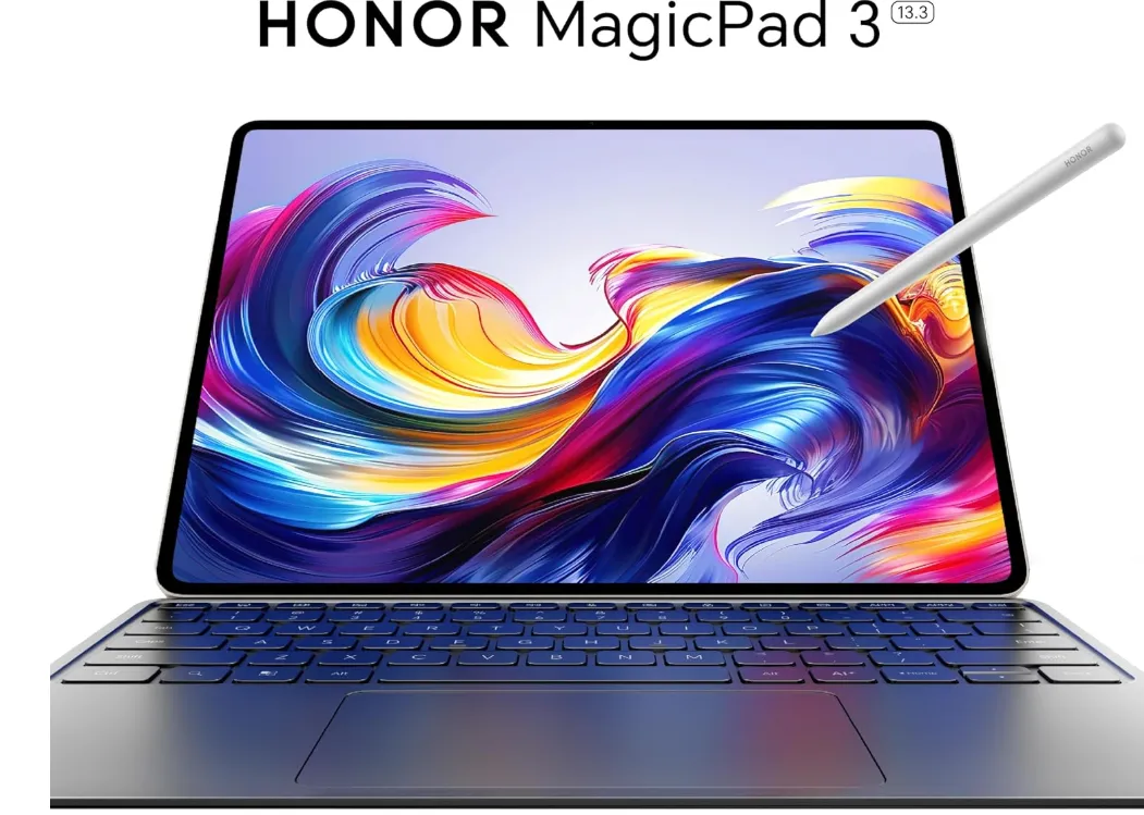 HONOR Magic Pad 3 13.3" Tablet with Magic Pencil & Smart Keyboard, 16GB RAM 512GB Storage, 165Hz 3.2K Eye Comfort Display, Snapdragon 8 Gen 3, 12450mAh Battery, 8 Speakers, PC-Level Productivity, Gray (TDRA Version)