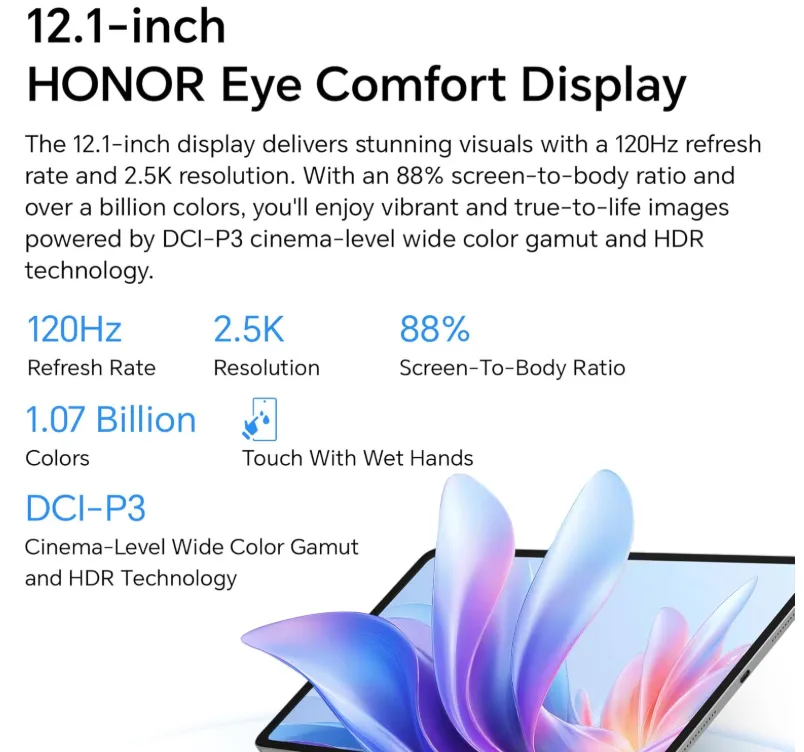 HONOR Pad 10 12.1-inch Wi‑Fi Tablet 8GB + 256GB Gray (TDRA Version) 4