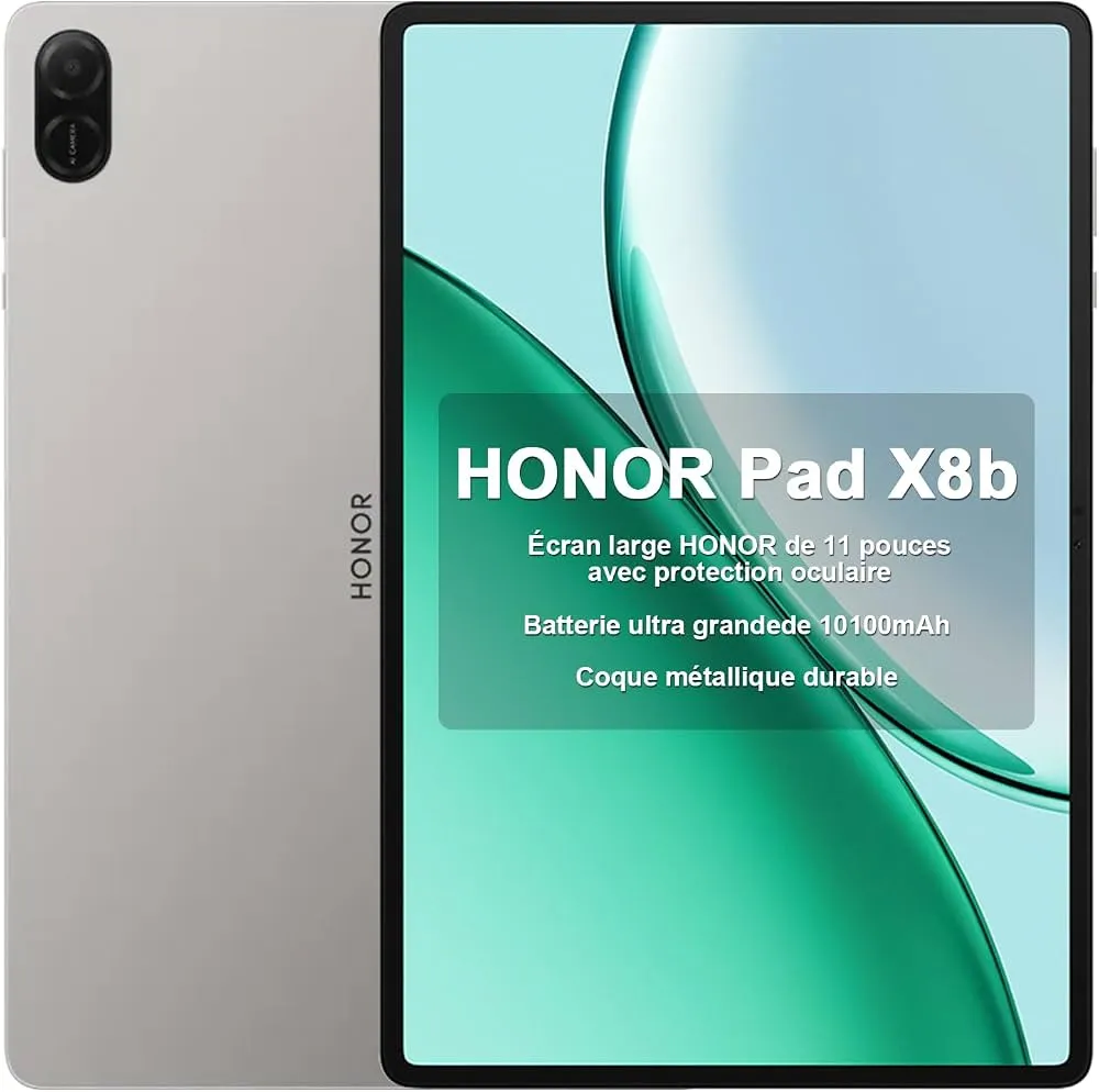 Honor Pad X8b WiFi Tablet 4GB RAM 128GB Storage – 11.0-inch FHD Display, Octa-Core Processor, Dual Speakers, Eye Comfort Technology, Long-Lasting Battery,