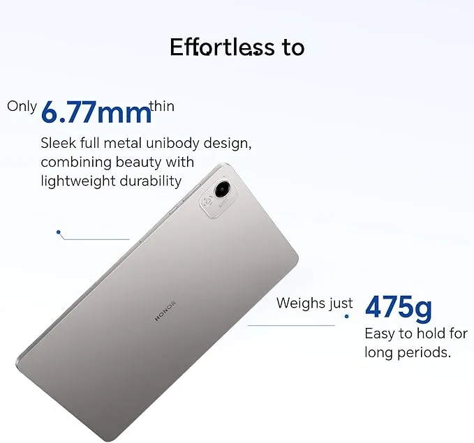 Honor Pad X9a WiFi Tablet 8GB RAM 128GB Storage – 11.5-inch 2.5K Display, 120Hz Refresh Rate, Snapdragon Processor, Quad Speakers, Long-Lasting Battery 3
