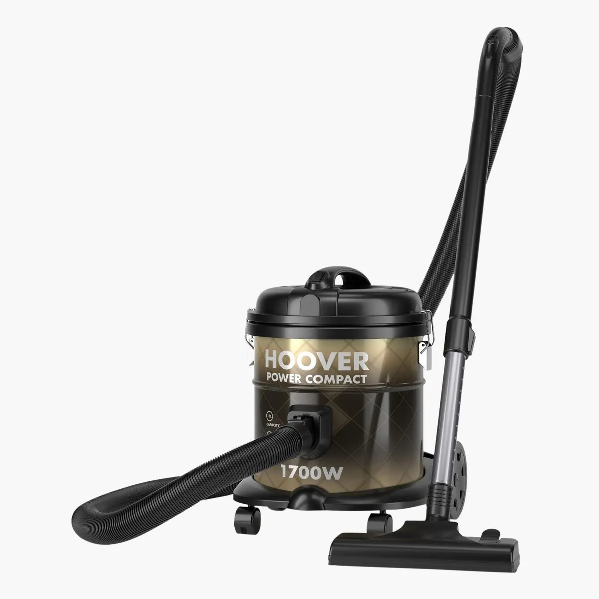 Hoover Power Compact Tank Vacuum Cleaner with Blower Function, 15L, 1700W, CDCY-T0XS, Gold/Black