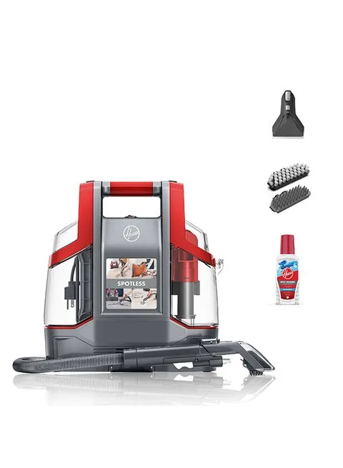 HOOVER Spotless Carpet Cleaner – Portable Lightweight Carpet & Upholstery Multi-Surface Cleaner for Car Seats, Sofa, Carpets & More, 400W CDCW-CSMR (Red)