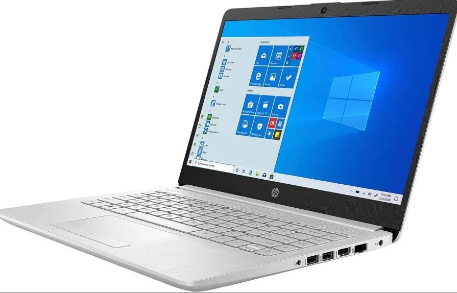 HP 14-dk1010ca Laptop, 14" HD SVA BrightView Display, AMD Athlon Silver 3050U Processor, 4GB RAM, 128GB SSD, AMD Radeon Graphics, English Keyboard, Windows 10 S Mode, Natural Silver | 1Y532UA