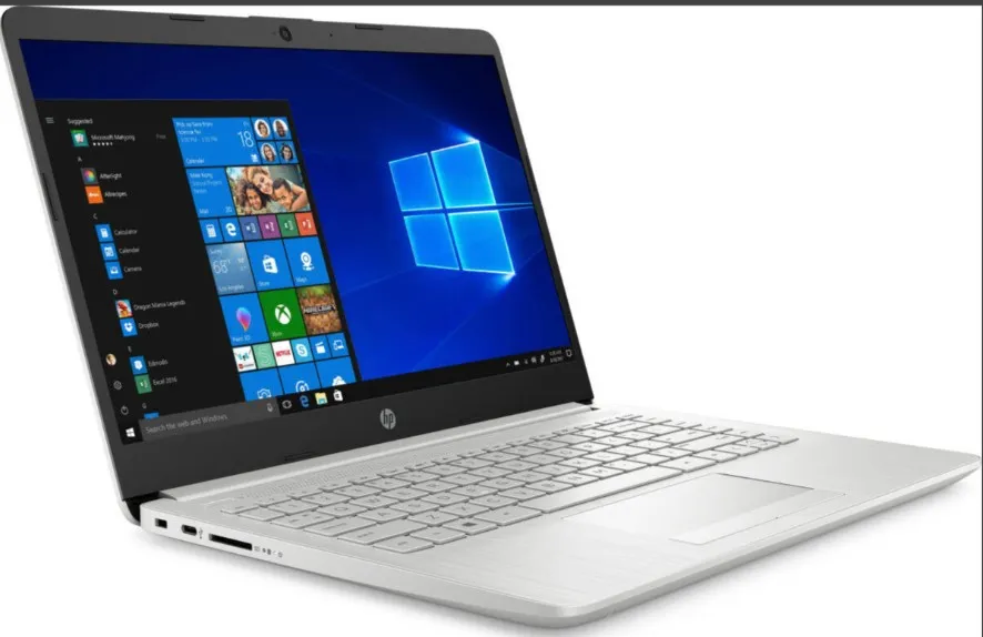 HP 14-dk1020nr Laptop, 14" HD SVA BrightView Display, AMD Athlon Gold 3150U Processor, 4GB RAM, 128GB SSD, AMD Radeon Graphics, English Keyboard, Windows 10 S Mode, Natural Silver | 9TB80UA 3