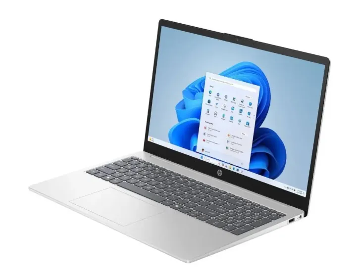 HP-15 Laptop AMD Ryzen 5-7520U 15.6inch FHD 512GB SSD 8GB RAM Shared AMD Radeon Graphics Win11 English Keyboard Touch Display Natural Silver International Version - [15-FC0146DX] 3