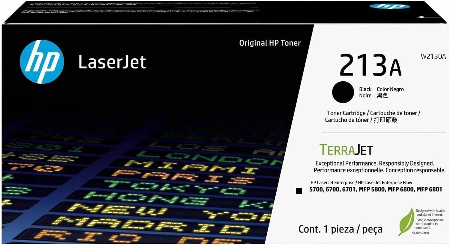  HP 213A Black Original LaserJet Toner Cartridge -  W2130A 2