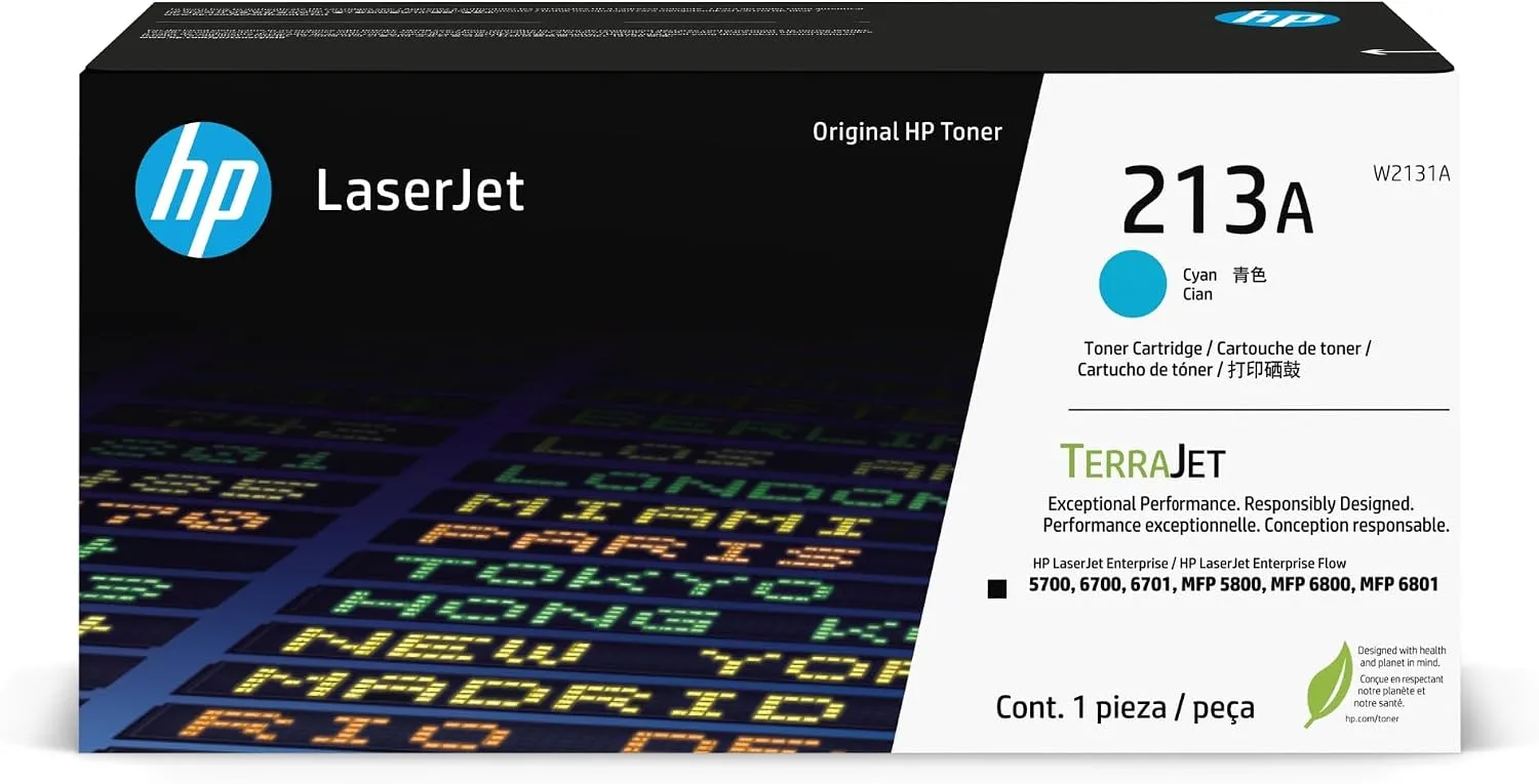 HP 213A Cyan Original LaserJet Toner Cartridge-W2131A