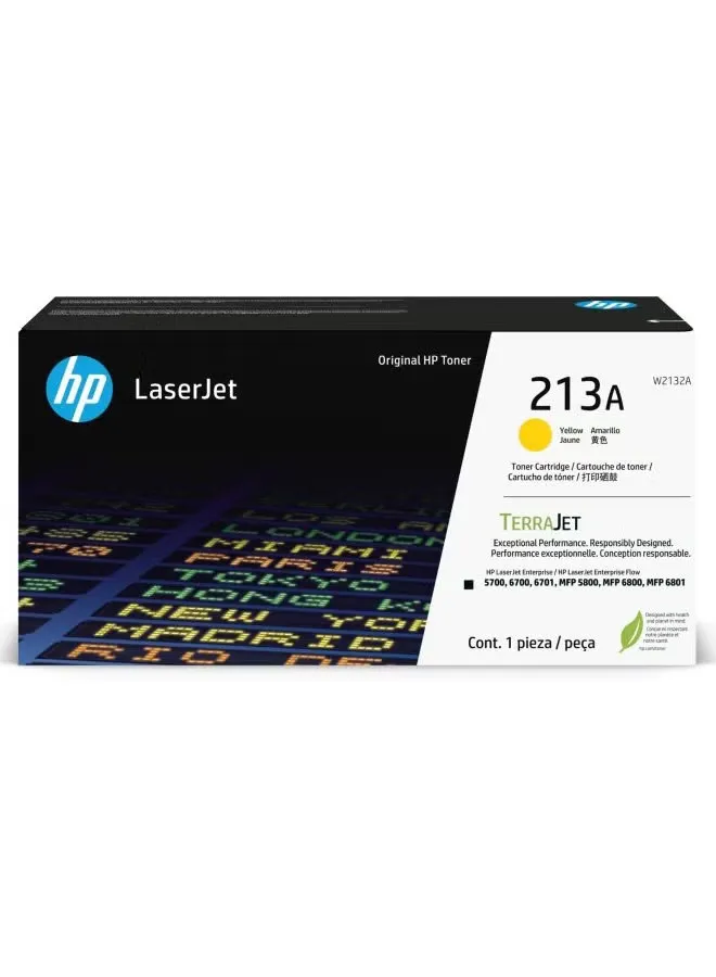 HP 213A Yellow Original LaserJet Toner Cartridge-W2132A