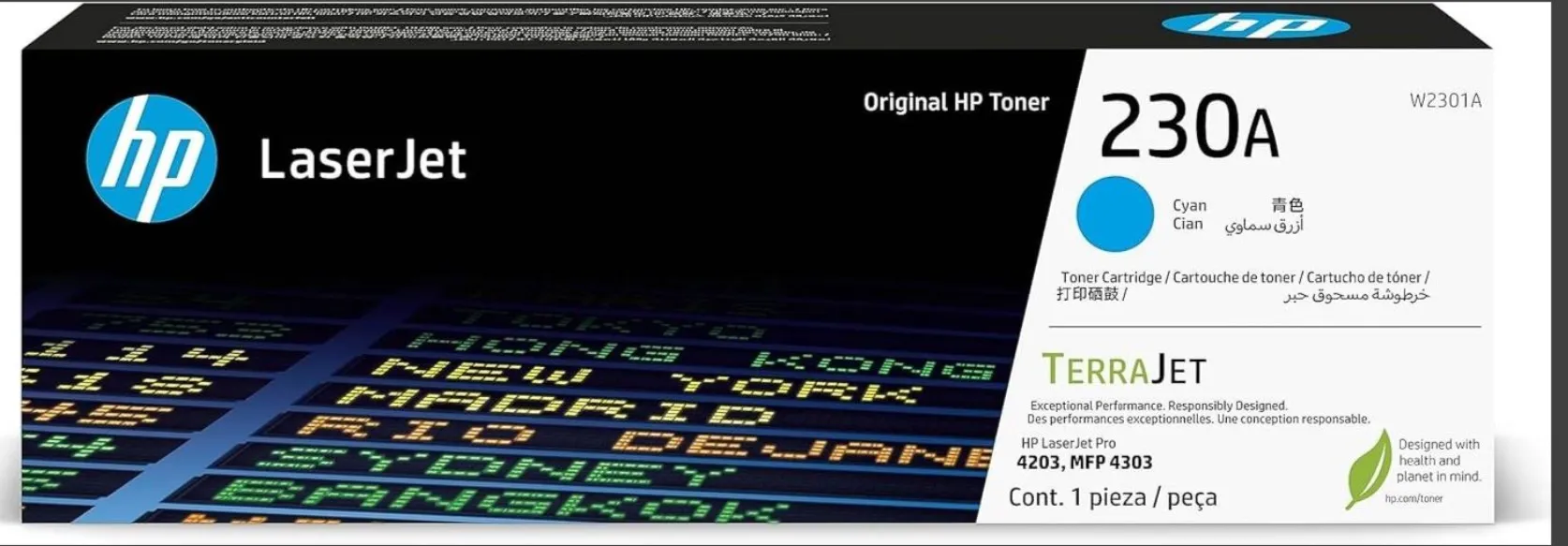 HP 230A Cyan Original Laserjet Toner Cartridge-W2301A