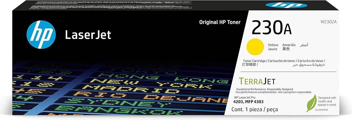 HP 230A Yellow Original LaserJet Toner Cartridge-W2302A