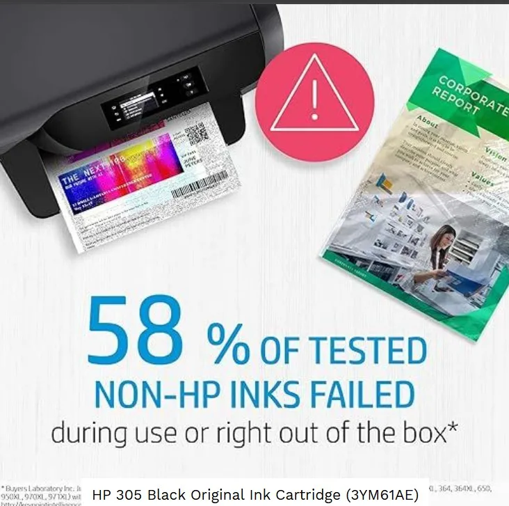 HP 305 Black Original Ink Cartridge (3YM61AE) 3