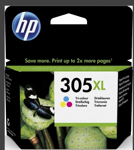 HP 3YM63AE 305XL High Yield Original Ink Cartridge, Tri-color, Single Pack