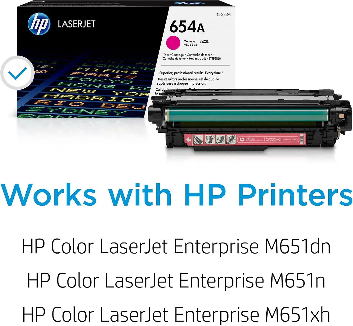 HP 654A Magenta LaserJet Toner Cartridge | CF333A