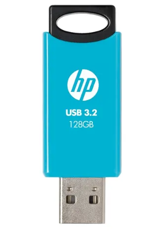 HP 712w 128GB USB 3.2 Flash Drive – Light Blue / Black, Up to 120MB/s Read Speed