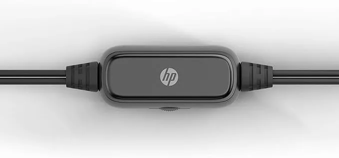 HP DHS-2111 6W 2.0 Channel Wired Multimedia Speakers with 3.5mm AUX, USB Power, Wired Volume Control, Compact Stereo Design, Black 3