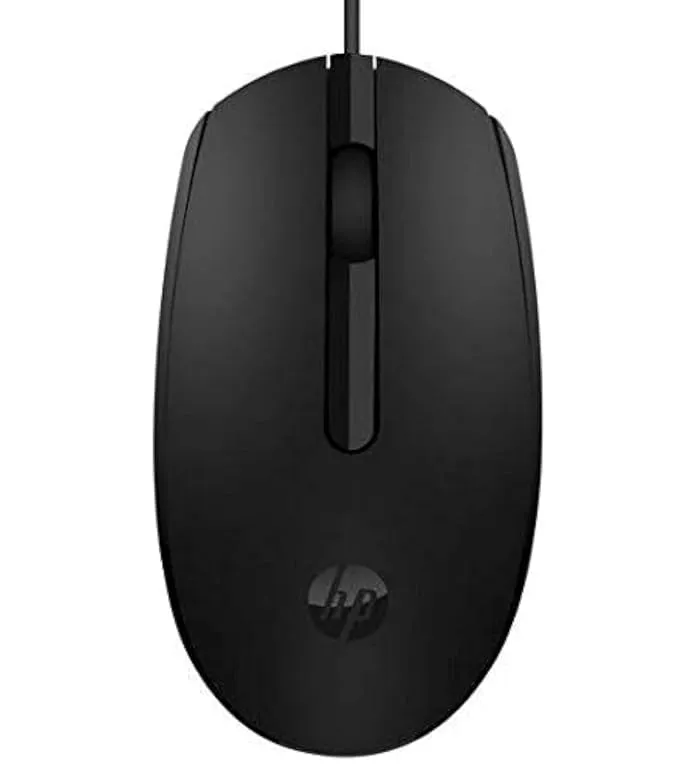 HP M10 HQ Wired Optical Mouse, 1200 DPI, USB Connectivity, 3-Button Design, Ambidextrous Ergonomic Shape, Black