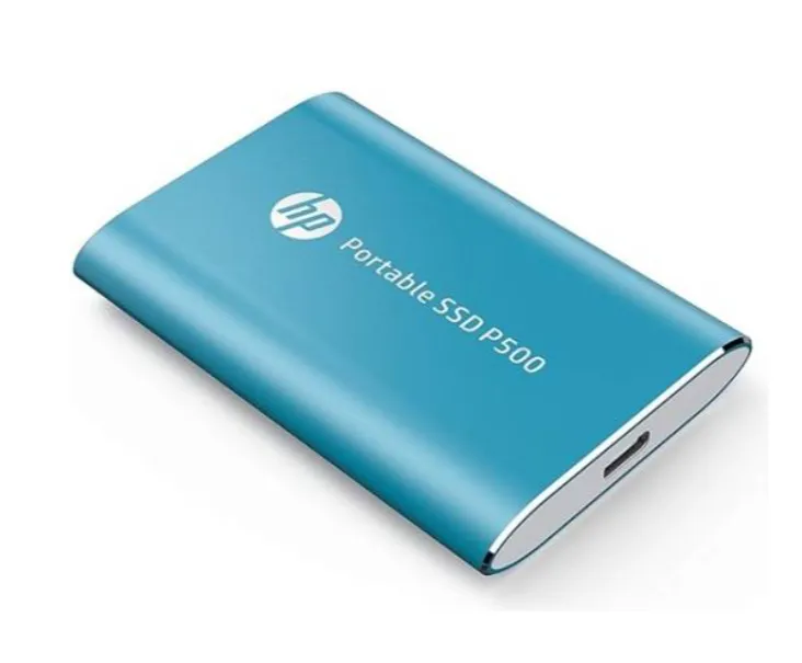 HP P500 1TB Portable External SSD Blue – USB Type-C, Up to 420MB/s Read & 260MB/s Write