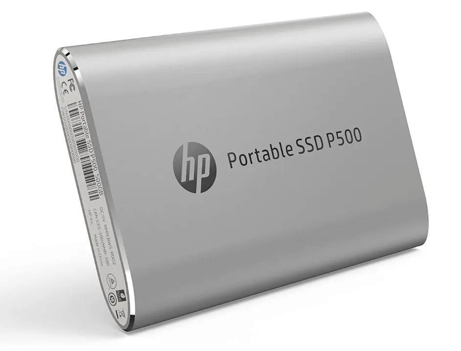 HP P500 1TB Portable External SSD Silver – USB Type-C, Up to 420MB/s Read & 260MB/s Write
