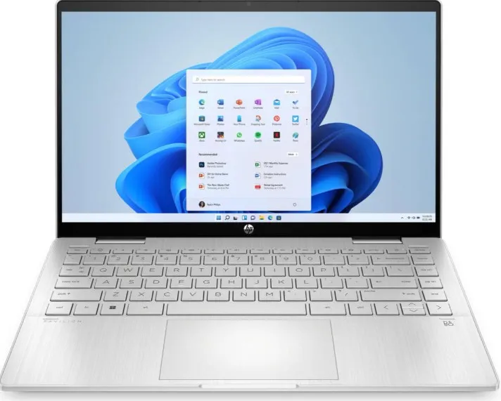 HP Pavilion x360 14-EK1051 2-in-1 Laptop, 14" FHD IPS Touch Display, Intel Core i5-1335U, 8GB RAM, 512GB SSD, Intel Iris Xe Graphics, English - Arabic KB, Windows 11, Natural Silver | 9U226UA#ABA