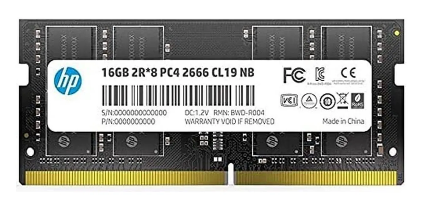 HP S1 16GB DDR4 3200MHz SODIMM Laptop RAM – 1×16GB, CL22, 1.2V, 260-Pin