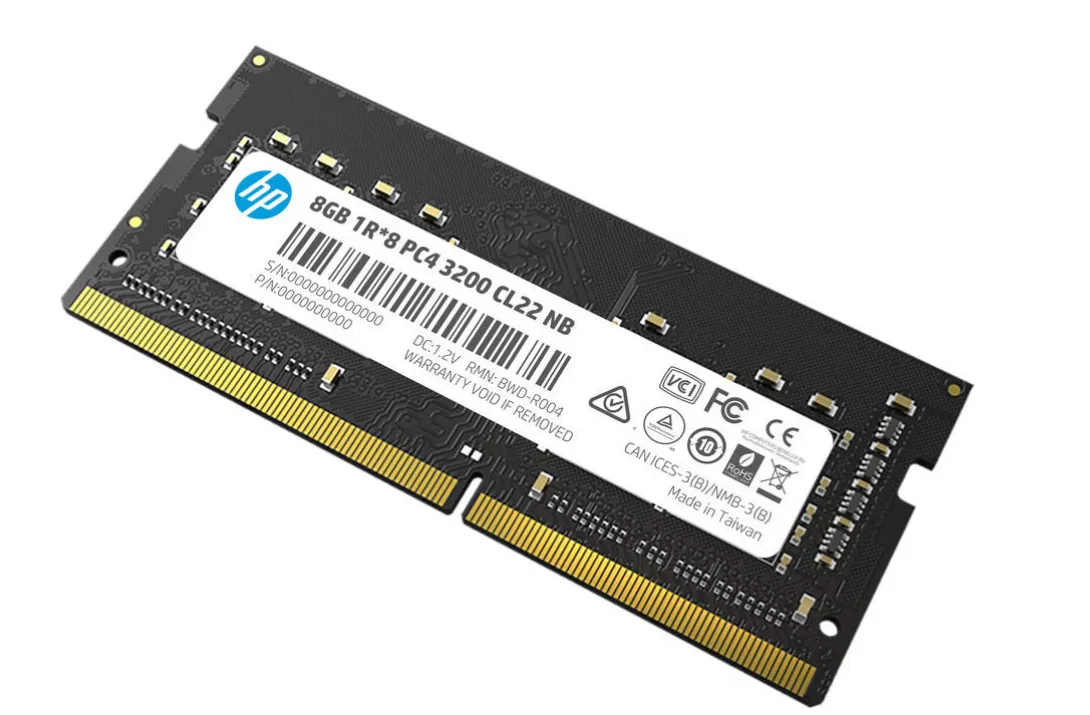 HP S1 8GB DDR4 3200MHz SODIMM Laptop RAM – 1×8GB, CL22, 1.2V, 260-Pin
