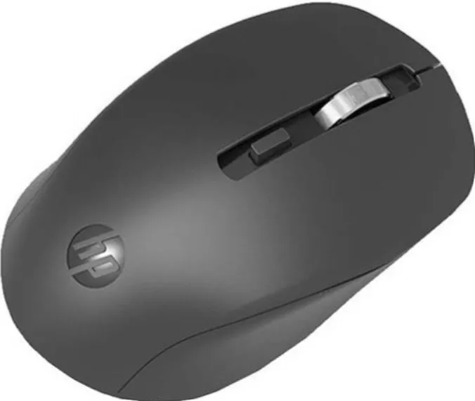 HP S1000 Plus Wireless USB Mouse, 2.4GHz Wireless Dongle, Up to 1600 DPI, Optical Sensor, Ambidextrous Design, Silent Clicks, Black | 7YA12PA