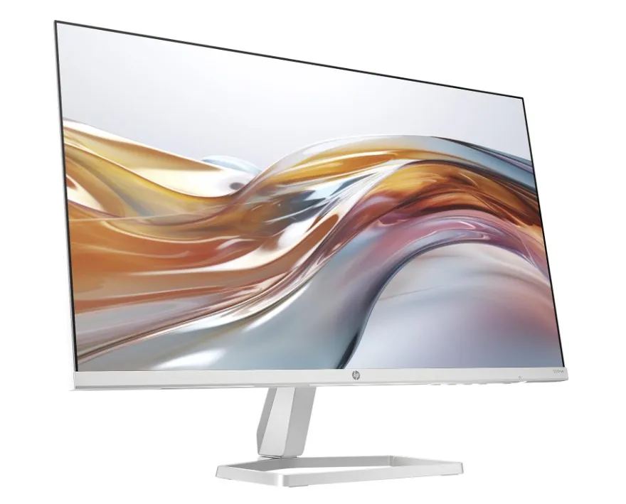 HP Series 5 524SW Monitor, 24" FHD IPS Display, 100Hz Refresh Rate, 5ms (GtG with Overdrive) Response Time, Tilt Adjustable, 3-Sided Micro-Edge Bezel, 16.7m Colors, White/Silver | 94C21AA#ABB